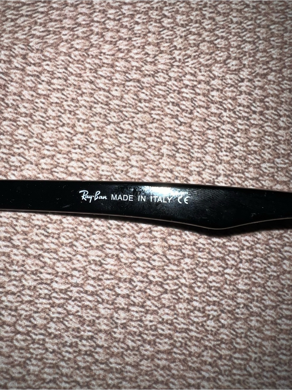 Ray-Ban Black Eyeglass Temple Arm with White Model Script - Picture 4 of 4